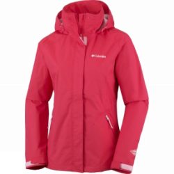 Columbia Womens Trestle Trail Hooded Jacket Red Camellia